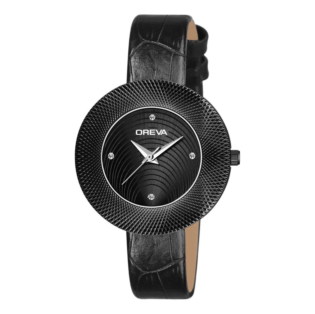 Geneva Diamond Accent Magnified Date Men's Strap Watch - KHA0004SL